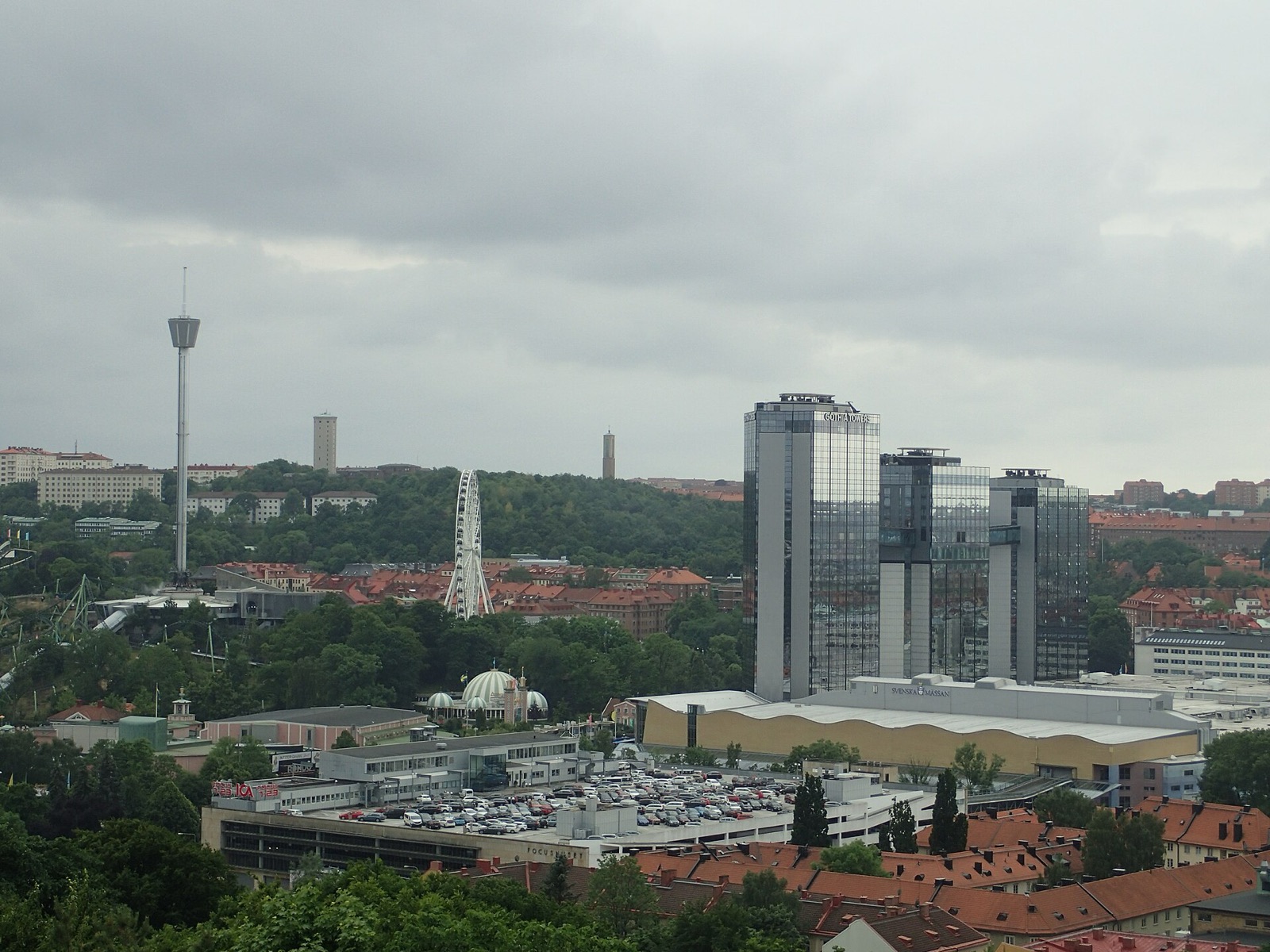 Vy över Johanneberg med Gothia Towers